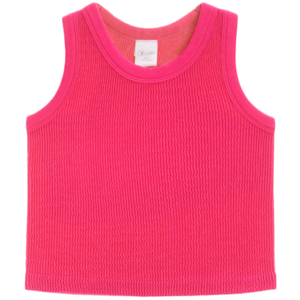 Suzette - Smocked Tank - Brilliant Rose