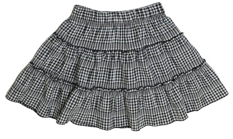 T2Love - Tiered Black Check Skirt