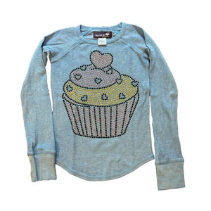 Sparkle by Stoopher - Heart Cupcake Burnout Thermal - Light Blue