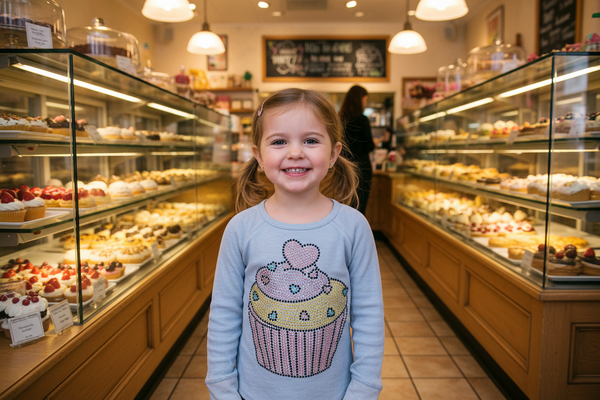 Sparkle by Stoopher - Heart Cupcake Burnout Thermal - Light Blue