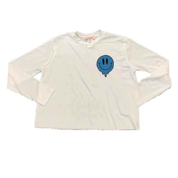 Tweenstyle by Stoopher - Long Sleeve Boxy Tee - Small Drip Smiley