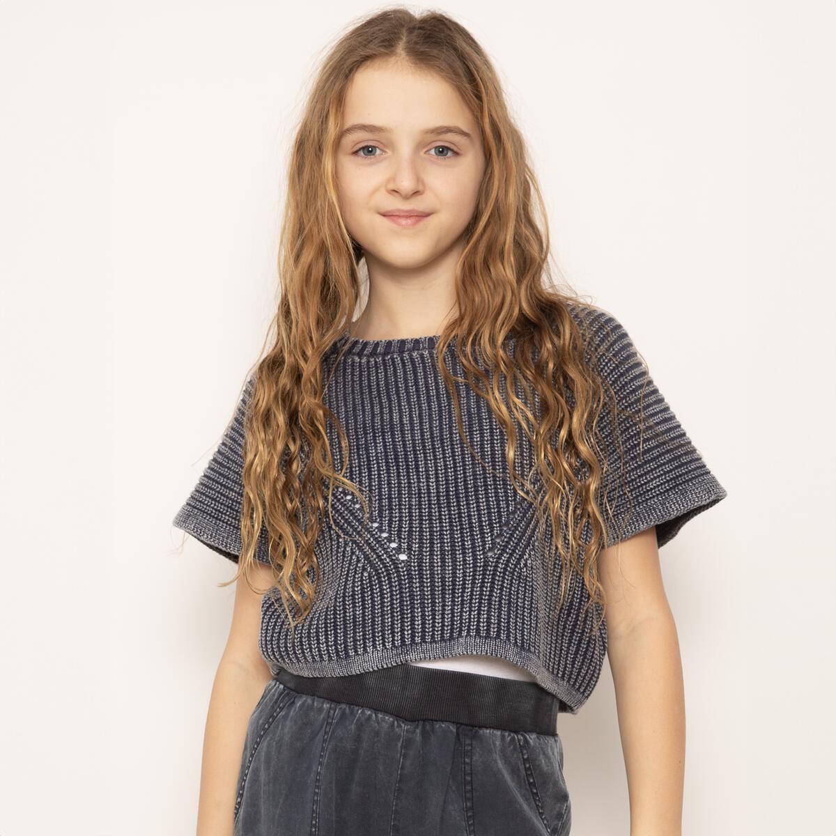 Central Park West Kids - Beck Garment Wash Crewneck Top