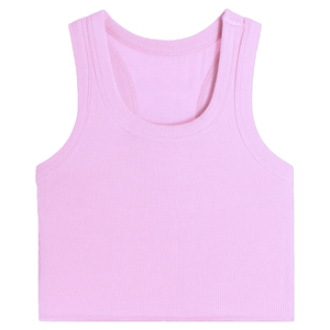 Suzette - Girls Ribbed Tank - Suzette Pink