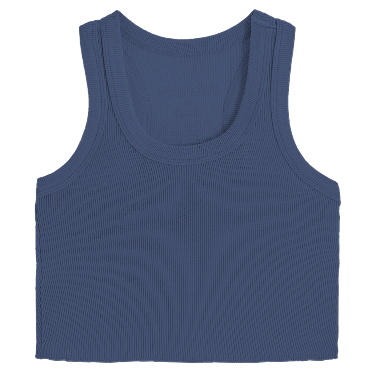 Suzette - Girls Ribbed Tank - Marlin Blue