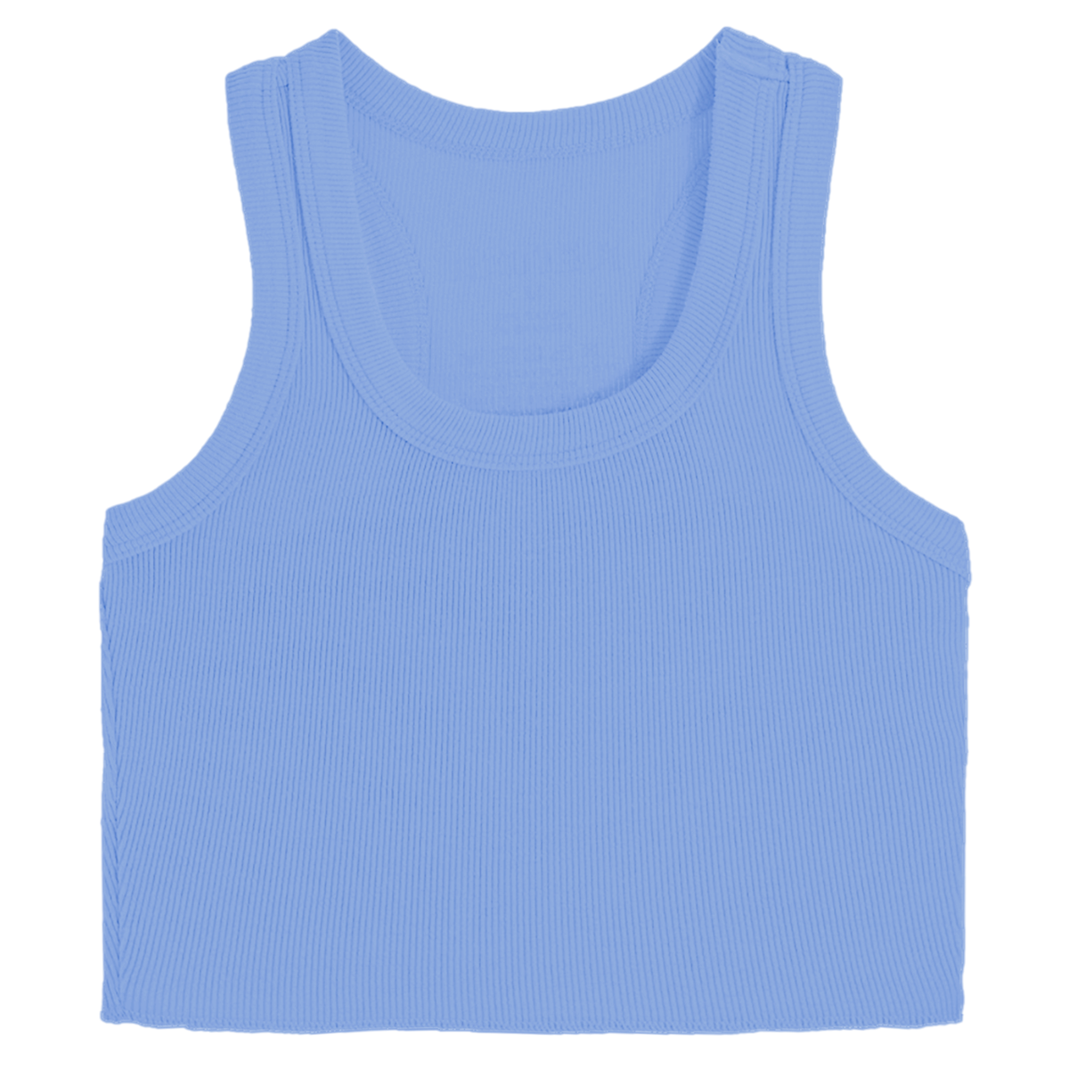 Suzette - Girls Ribbed Tank - Chambray Blue