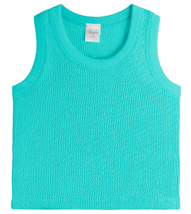 Suzette - Smocked Tank - Turquoise