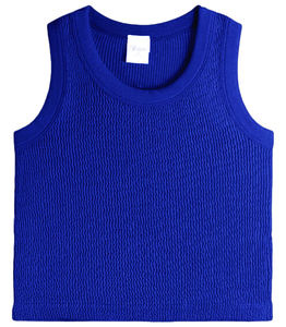 Suzette - Smocked Tank Top - Royal