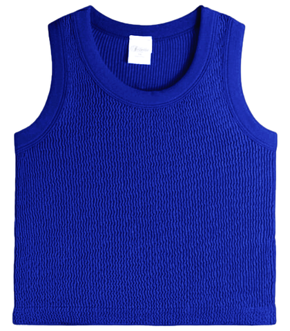 Suzette - Smocked Tank Top - Royal