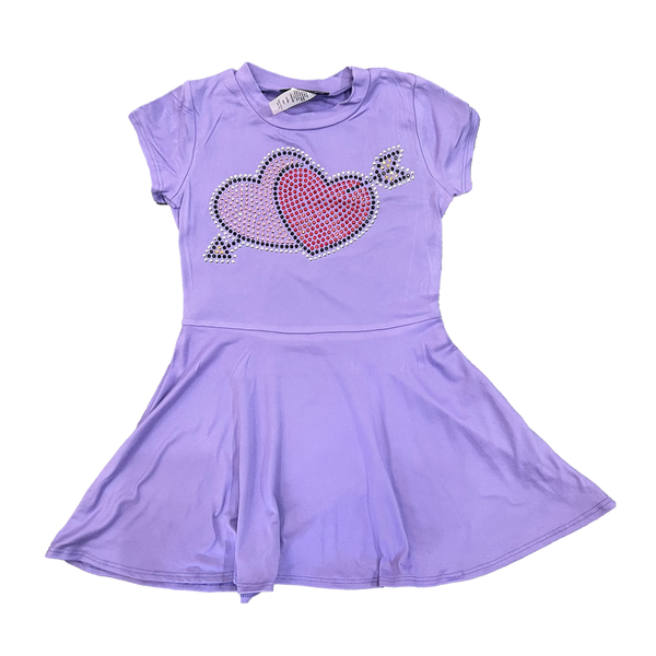 Sparkle by Stoopher - 2 Hearts - Lavender Skater Dress