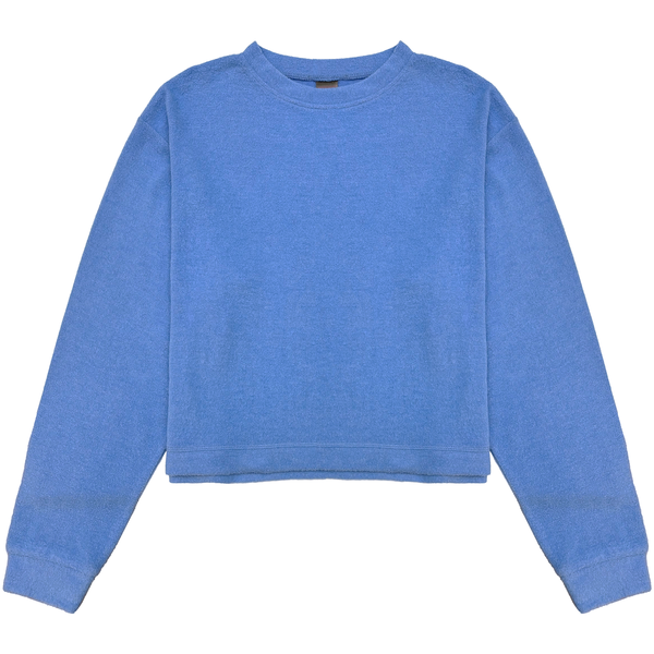 Suzette - Cuddle Soft Crew Neck Top - Blue Water