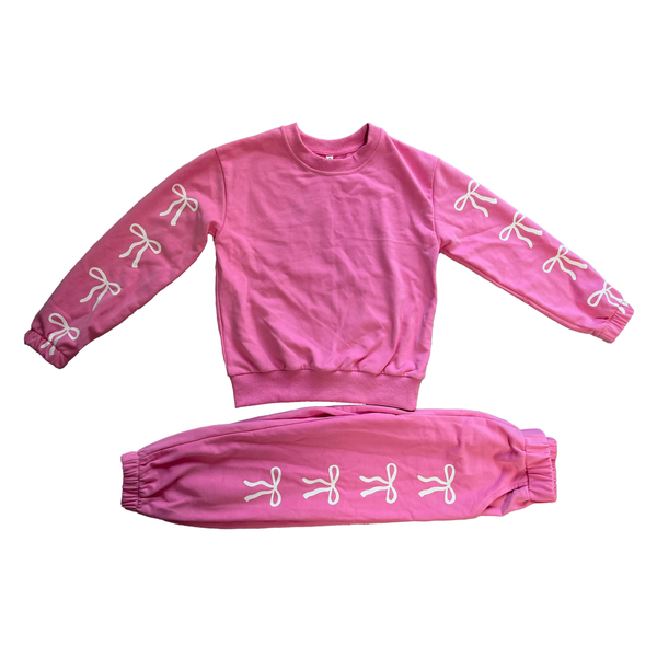 Tweenstyle by Stoopher - Pink Bow Sweat Set