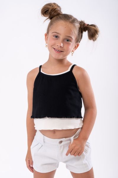 Tweenstyle by Stoopher - 2Fer Tank - Black/White