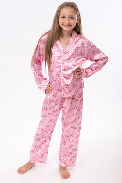 Tweenstyle by Stoopher - Heart Glasses Silky Loungewear Set