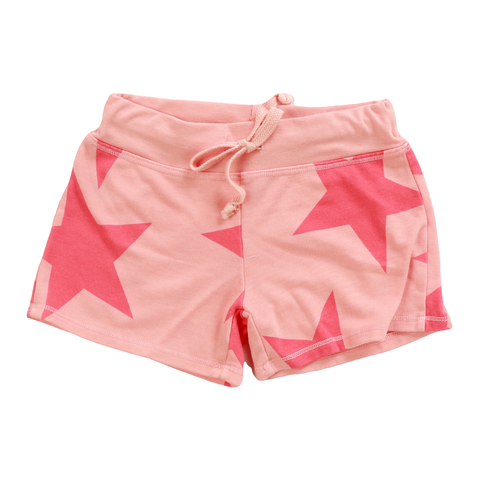 T2Love - Coral Drawstring Star Print Shorts