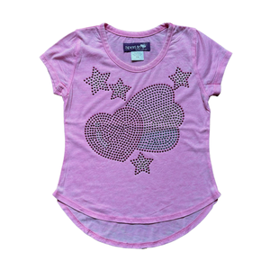 Sparkle by Stoopher - Love & Stars - Pink HiLo Burnout Tee