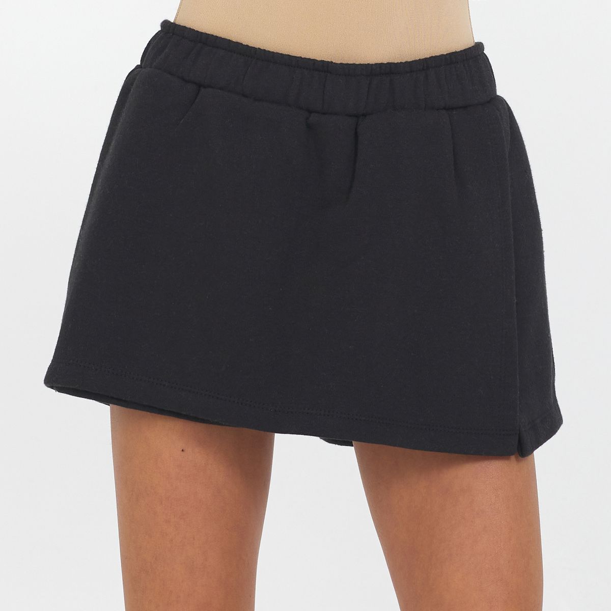 Vintage Havana - Sweatskort with Slit- Black