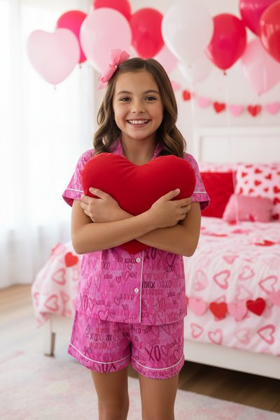 Tweenstyle by. Stoopher - XO Hearts Silky Loungewear Set