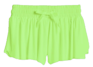 Suzette - Tween Fly Away Shorts - Lime Green