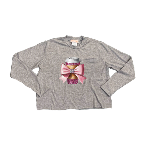 Tweenstyle by Stoopher - Glam Coffee Long Sleeve Boxy Tee