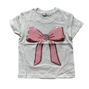 Tweenstyle by Stoopher - Chenille Bow Tee - White
