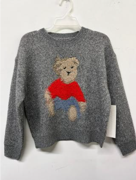 Love Daisy - Crewneck Sweater with Fuzzy Teddy Bear