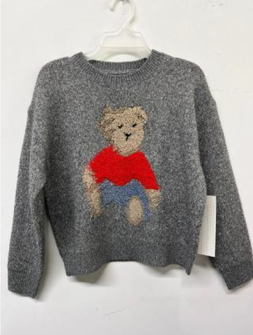 Love Daisy - Crewneck Sweater with Fuzzy Teddy Bear