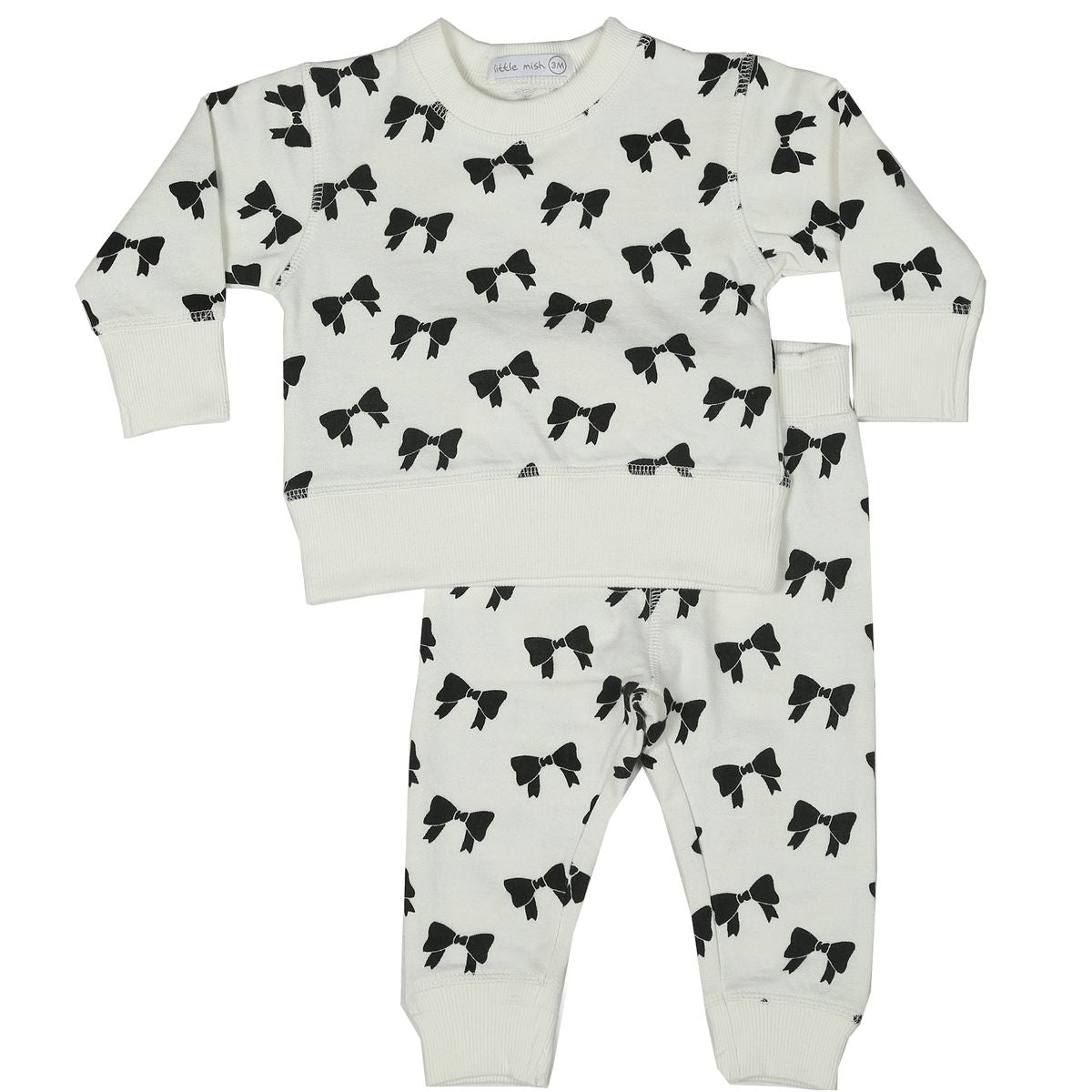 Little Mish -  Bows Shirt and Pant Set