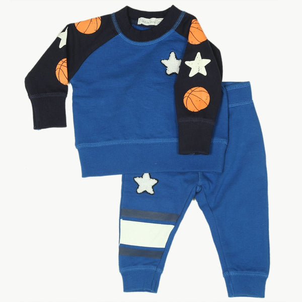 Little Mish -  Champions Basketball Shirt and Jogger Set