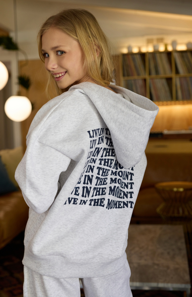 Vintage Havana - Full Zip Hoodie with Back Print and Front Teddy Bear