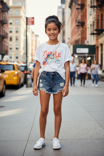 Vintage Havana - Distressed Denim Short