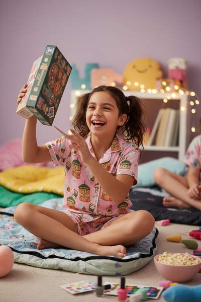 Tweenstyle by Stoopher - Bearista Silky Loungewear Shorts Set