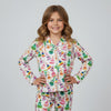 Tweenstyle by Stoopher - Christmas Tree Print Silky Loungewear Set