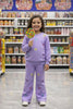 Tweenstyle by Stoopher - Lavender Rhinestud Heart Sweatsuit