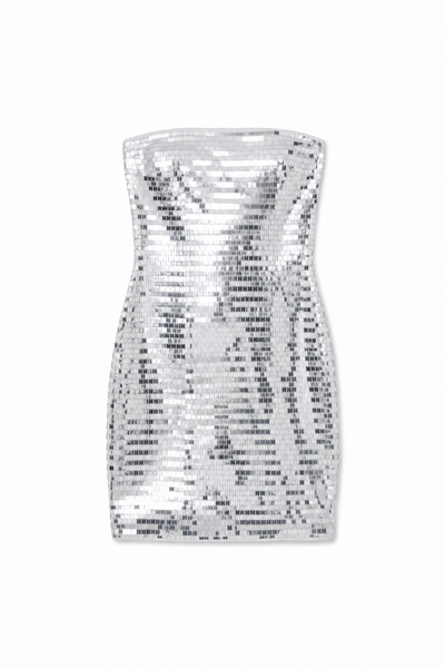 Theme -Sam Silver Rectangular Sequin Dress