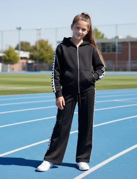 Tweenstyle by Stoopher - Heart Print Side Stripe Track Pant