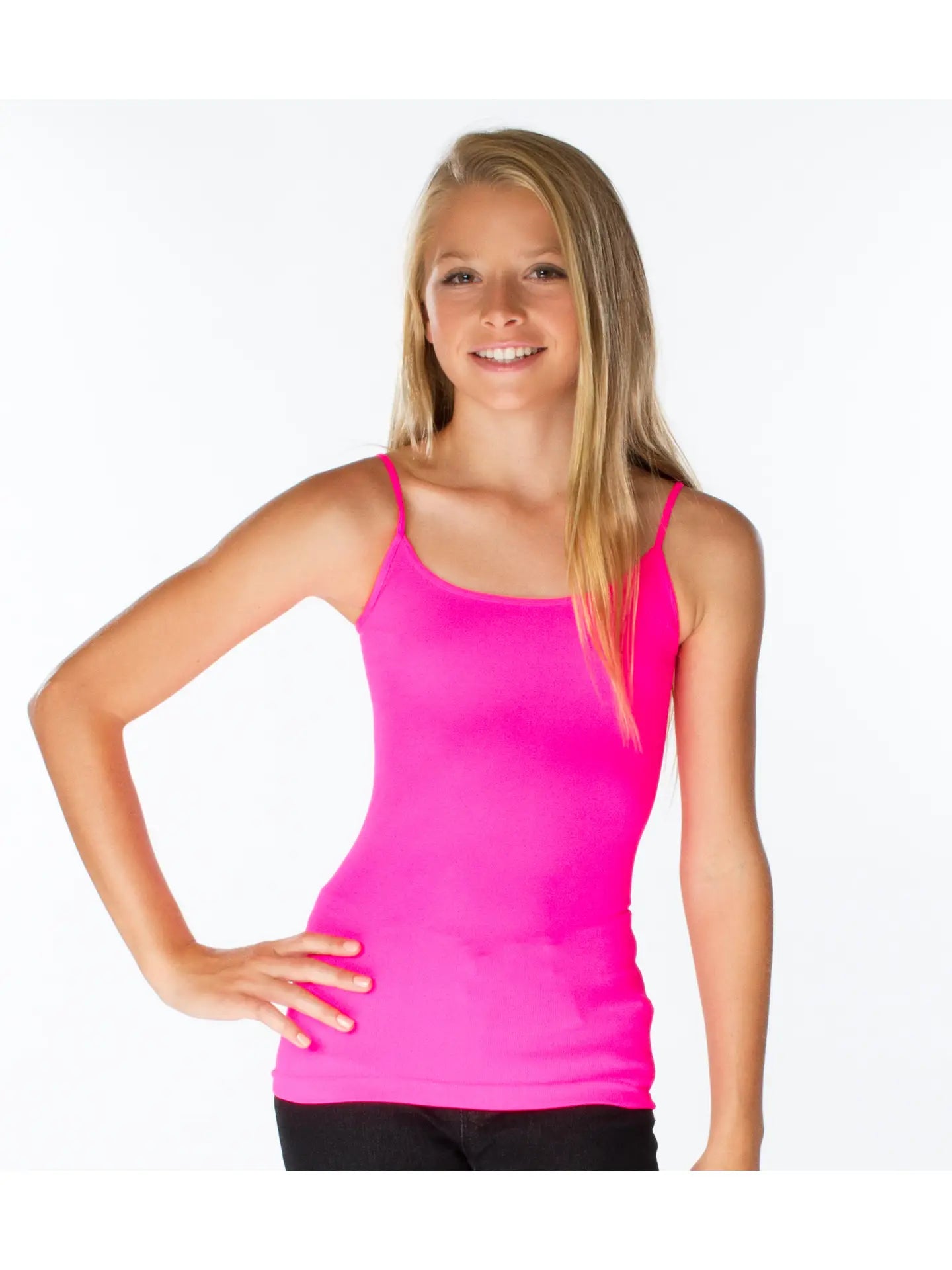 Malibu Sugar - Girls Full Camisole - Neon Fuchsia