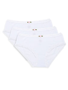 Esme - Solid White 3pc Panty Set
