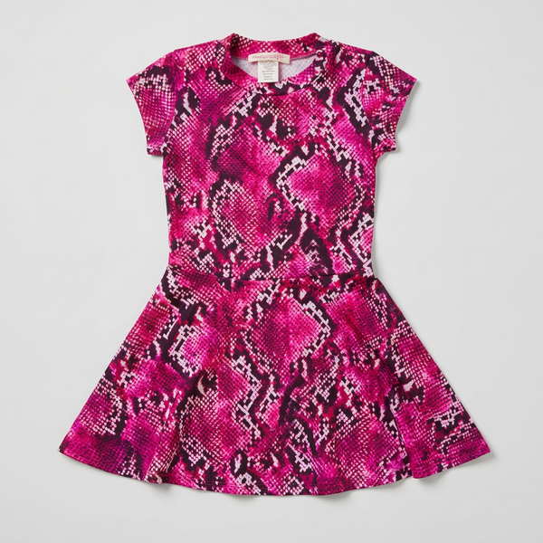 Tweenstyle by Stoopher - Berry Snake Skater Dress