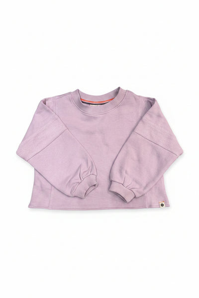 Babyface - Light Purple Long Sleeve Crewneck Sweatshirt with Textured Sleeve Panels
