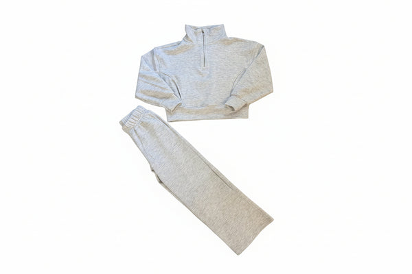 Suzette - Flodal Thick Waist Wide Leg Pant-Soft Heather