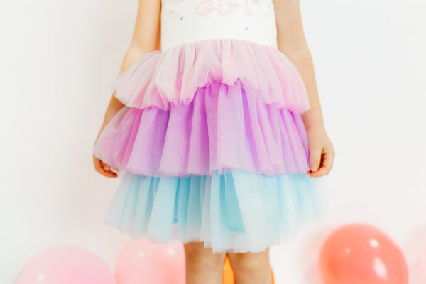 "B'Day Girl" Spaghetti Strap Tulle Dress
