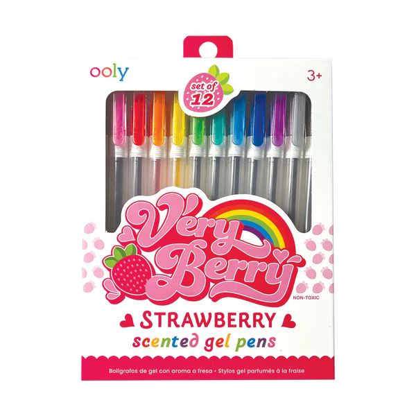 Ooly - very berry strawberry scented gel pens - set of 12