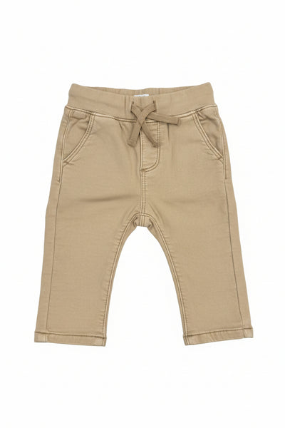 Babyface -Dark Green Pencil Crewneck Sweatshirt With Tan Pull On Pants