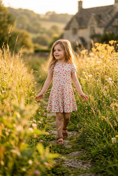 Tweenstyle by Stoopher - Ivory Floral Skater Dress