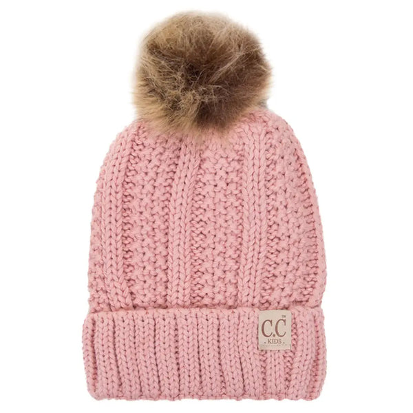 Cc Kids Solid Color Lined Beanie
