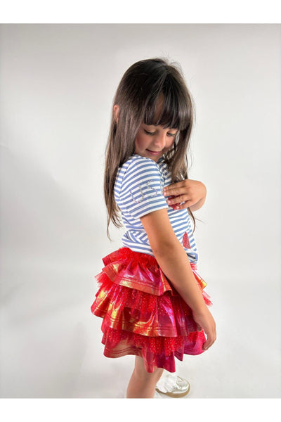 Stripe Patchwork Terry Top