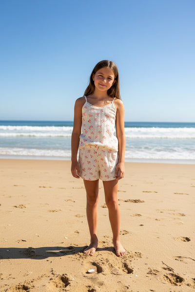 Flowers by Zoe - Pointelle Floral Shorts