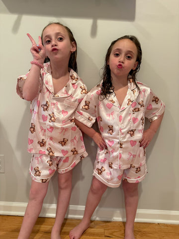 Tweenstyle - Bears and Bows Silky Lounge Set
