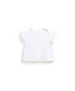 Play Up - Infant Girl Ivory Tee with Shoulder Snaps