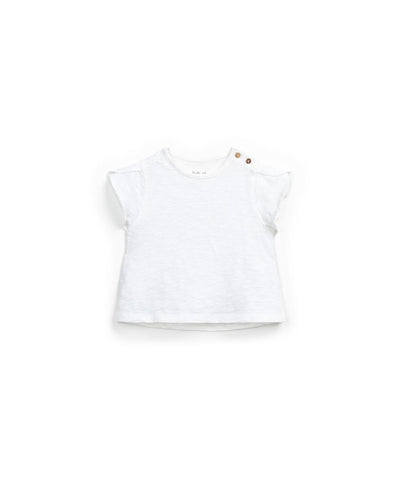 Play Up - Infant Girl Ivory Tee with Shoulder Snaps